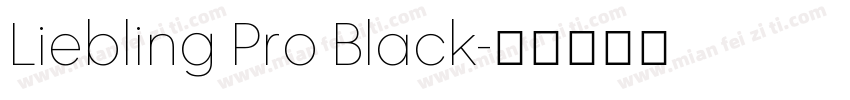 Liebling Pro Black字体转换